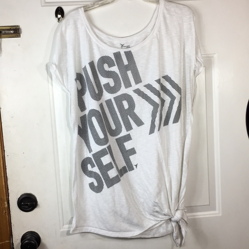 Old Navy Active Push Yourself XXL tie t-shirt
